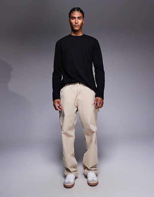 ASOS DESIGN Relaxed Long Sleeve T-shirt With Celestial Spine Graphic In Black