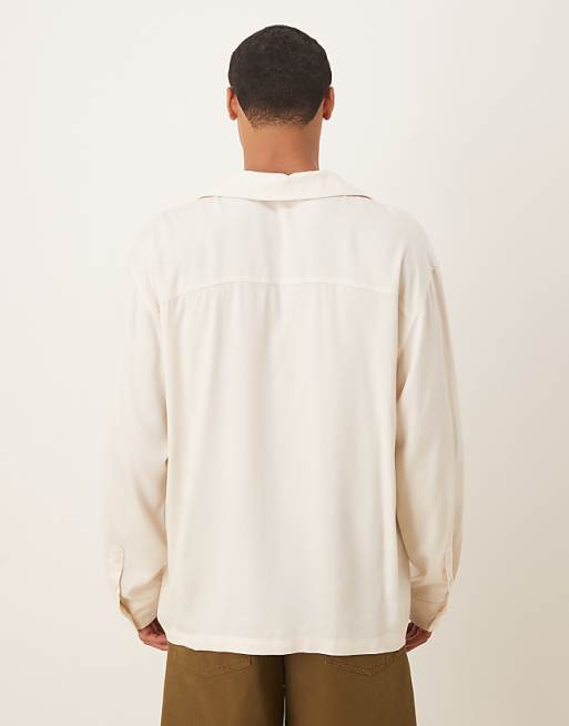 ASOS DESIGN Relaxed Overhead Shirt In White
