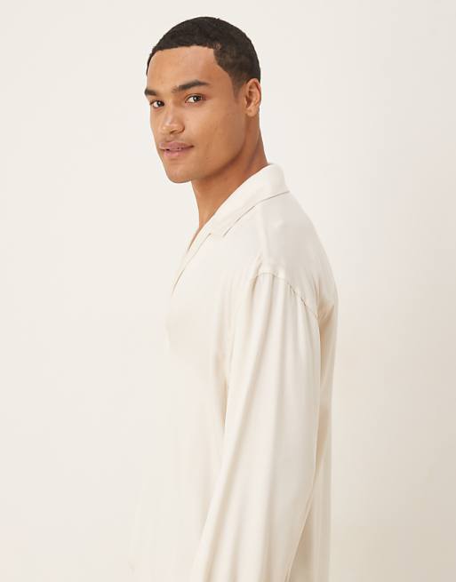 ASOS DESIGN Relaxed Overhead Shirt In White