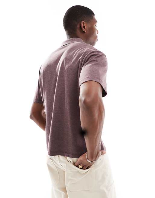 ASOS DESIGN Relaxed Polo In Brown