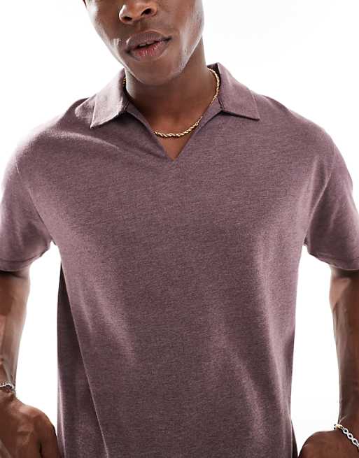 ASOS DESIGN Relaxed Polo In Brown