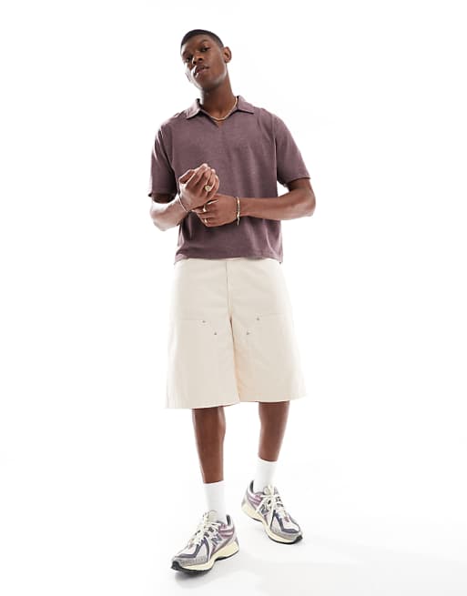 ASOS DESIGN Relaxed Polo In Brown