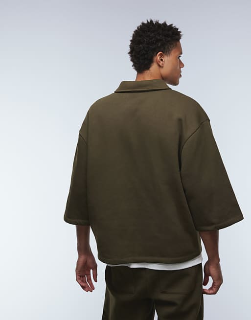 ASOS DESIGN Relaxed Polo In Khaki