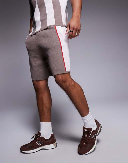 ASOS DESIGN Relaxed Polo Jersey With Belleville Graphic And Shorts Co-ord In Stone
