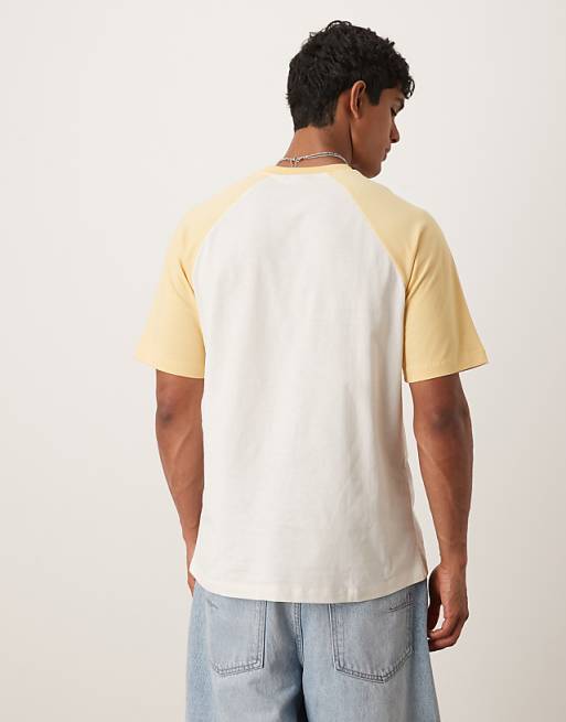 ASOS DESIGN Relaxed Raglan T-shirt In Cream