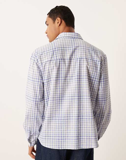 ASOS DESIGN Relaxed Shirt In Blue Check