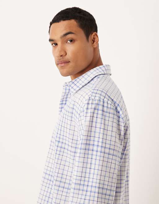 ASOS DESIGN Relaxed Shirt In Blue Check