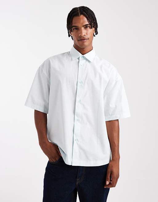 ASOS DESIGN relaxed shirt in blue