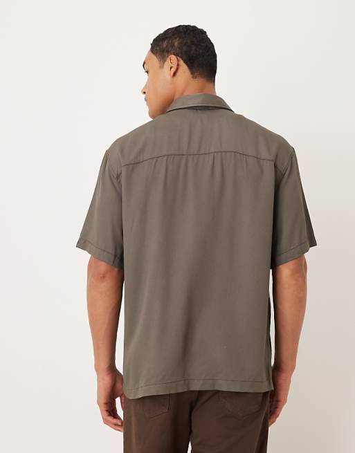 ASOS DESIGN Relaxed Shirt In Brown