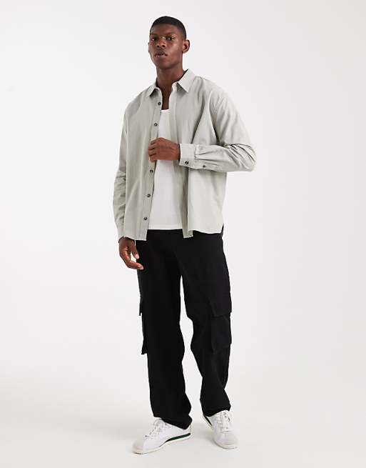 ASOS DESIGN Relaxed Shirt In Sage Green