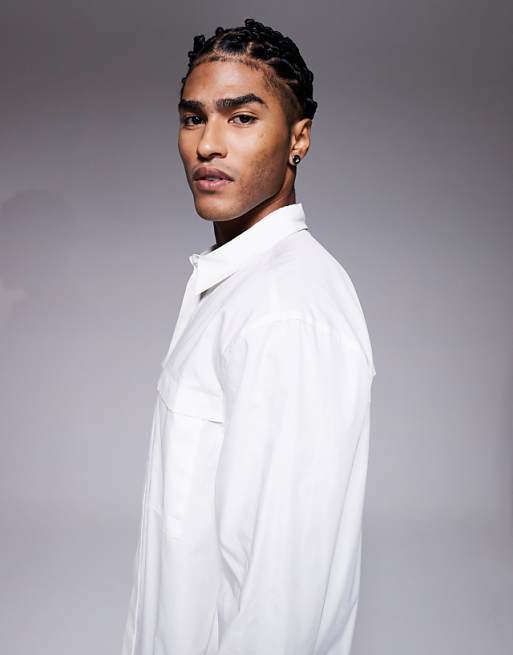 ASOS DESIGN Relaxed Shirt In White