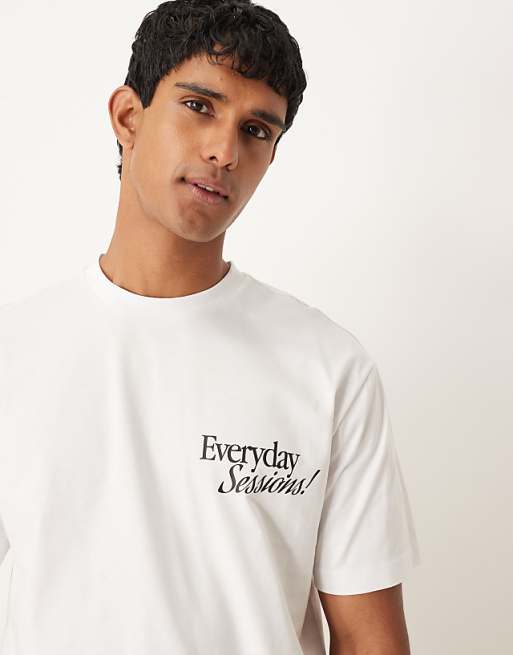 ASOS DESIGN Relaxed T-shirt With Cartoon Back Print In White