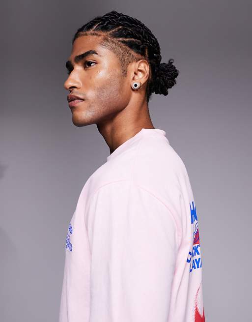 ASOS DESIGN Relaxed T-shirt With Cherry Graphic In Pink