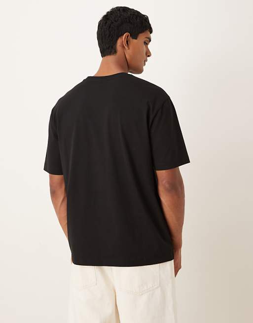 ASOS DESIGN Relaxed T-shirt With Chest Print In Black
