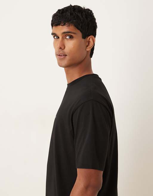 ASOS DESIGN Relaxed T-shirt With Chest Print In Black