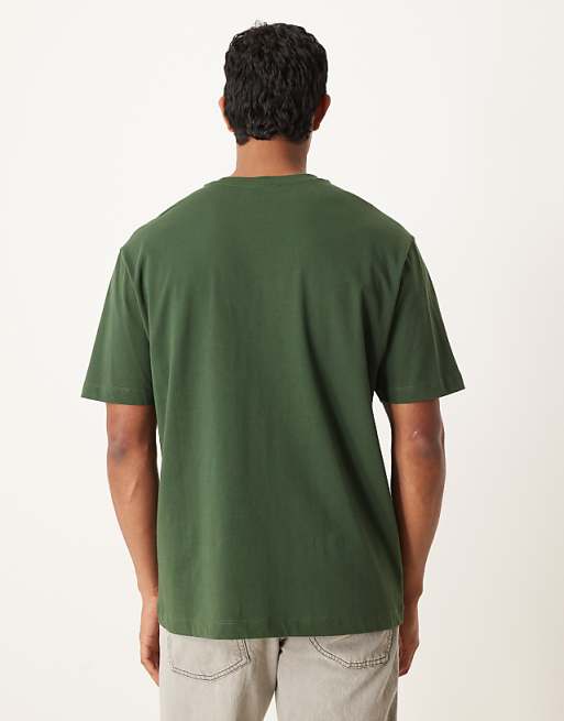 ASOS DESIGN Relaxed T-shirt With Chest Print In Green