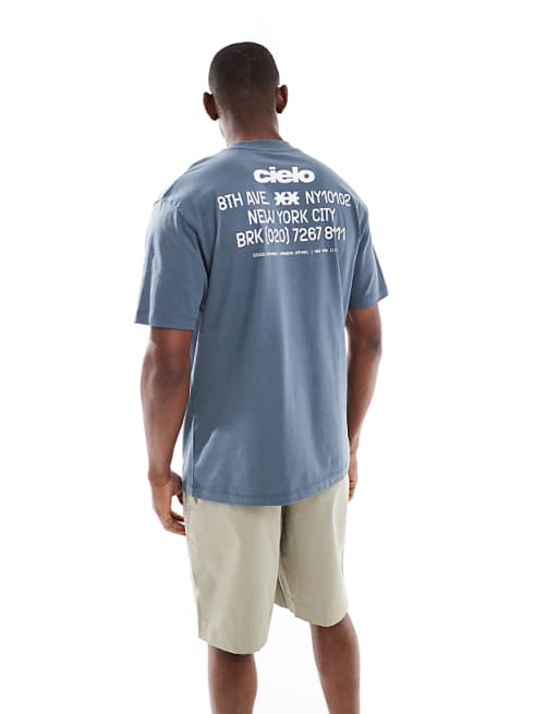 ASOS DESIGN Relaxed T-shirt With Cielo Graphic In Dark Grey