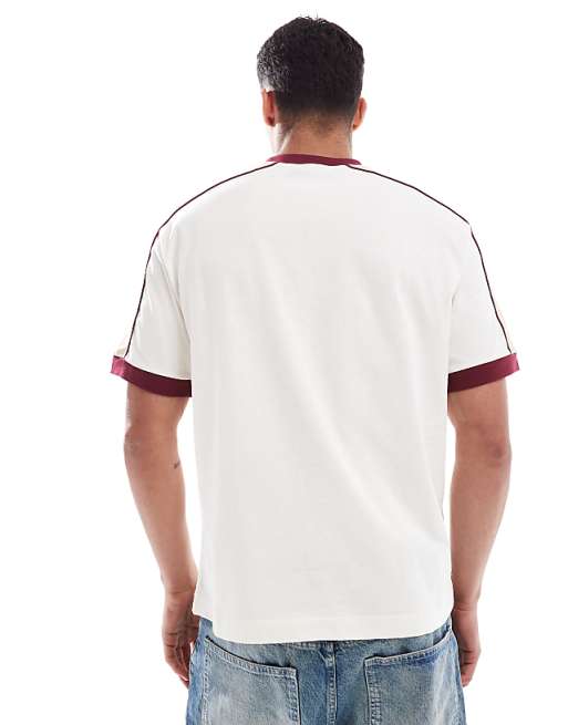 ASOS DESIGN Relaxed T-shirt With Contrast Detail In Cream
