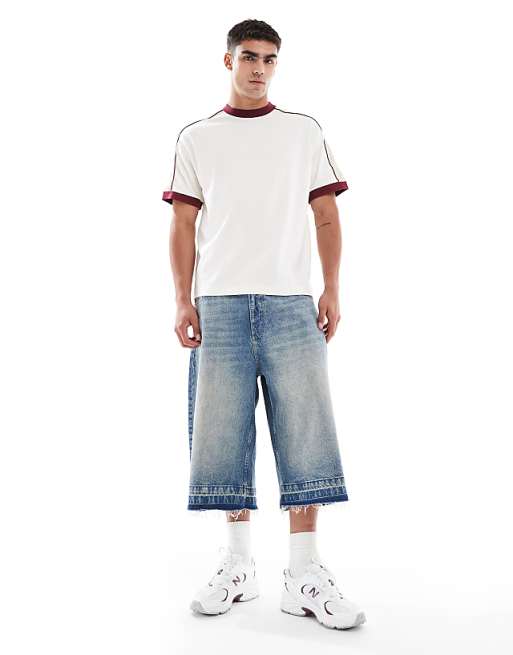 ASOS DESIGN Relaxed T-shirt With Contrast Detail In Cream