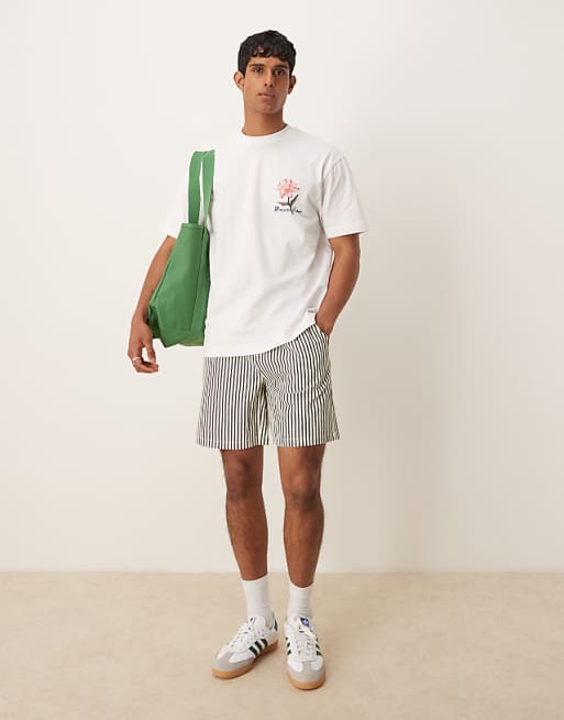 ASOS DESIGN Relaxed T-shirt With Floral Graphic In White