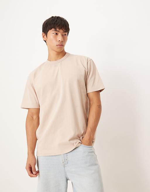 ASOS DESIGN Relaxed T-shirt With Flower Graphic In Neutral