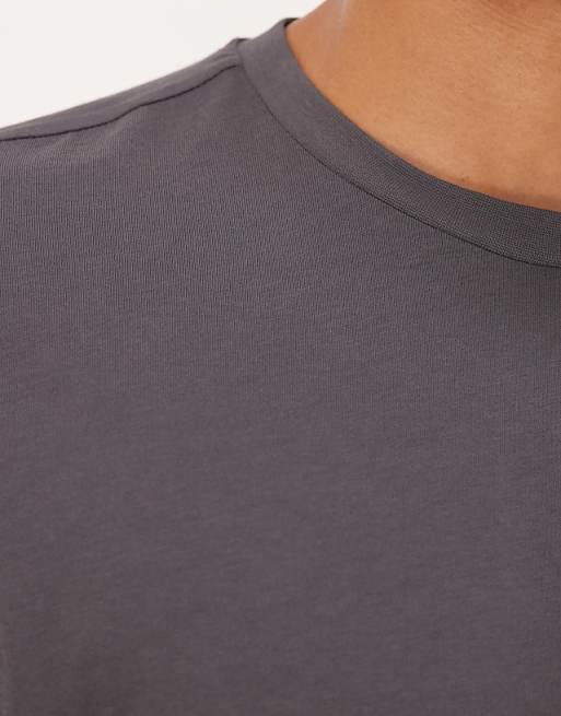 ASOS DESIGN Relaxed T-shirt With Flower Print In Grey