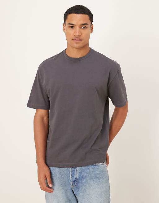 ASOS DESIGN Relaxed T-shirt With Flower Print In Grey