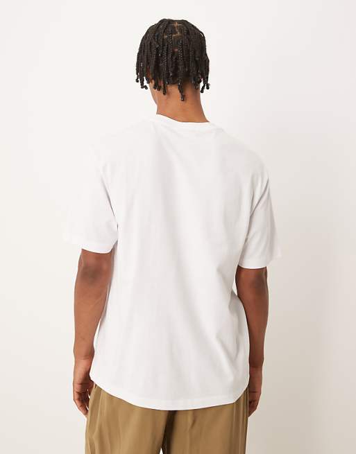 ASOS DESIGN Relaxed T-shirt With Front Chest Label In White