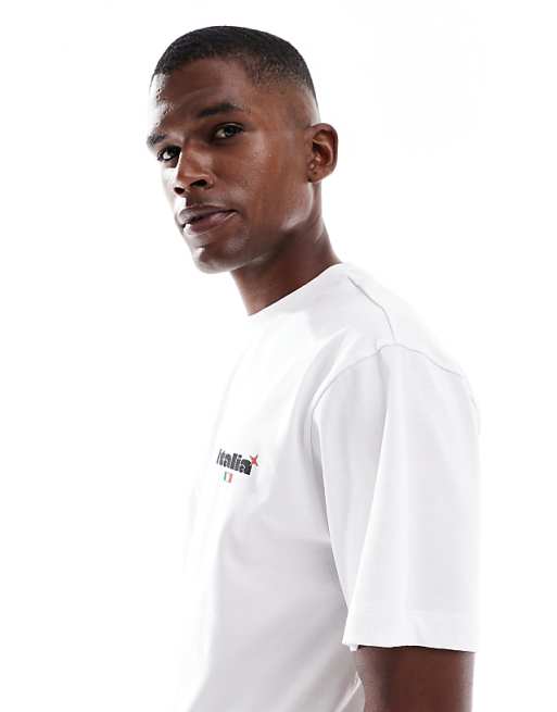 ASOS DESIGN Relaxed T-shirt With Italia Back Graphic In White