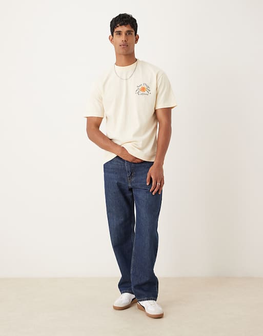 ASOS DESIGN Relaxed T-shirt With San Diego Graphic In Buttermilk