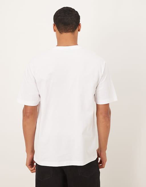 ASOS DESIGN Relaxed T-shirt With Small Doodle Print In White