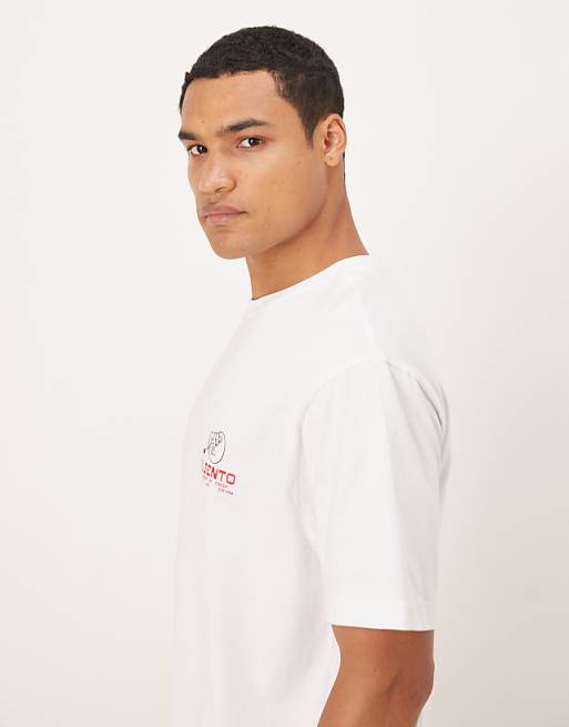 ASOS DESIGN Relaxed T-shirt With Small Doodle Print In White