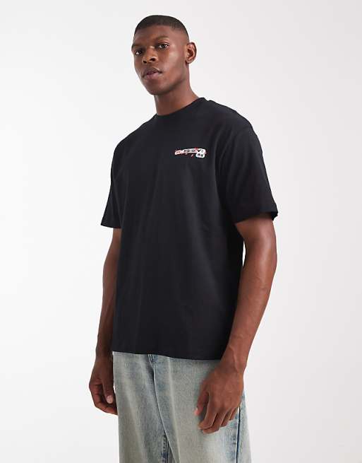 ASOS DESIGN Relaxed T-shirt With Souvenir Graphic In Black