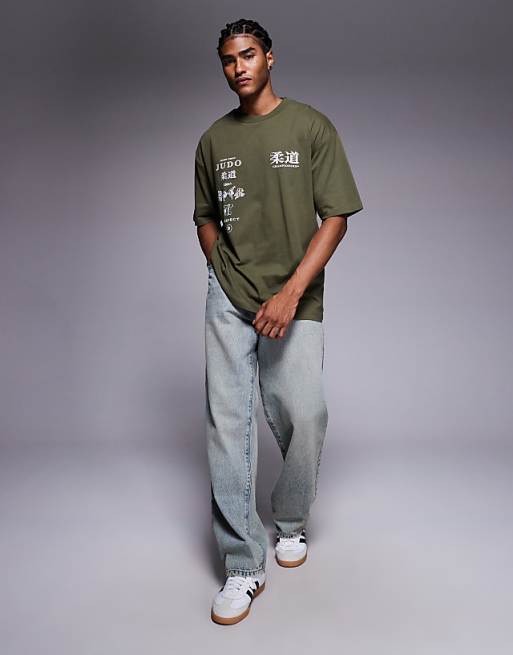 ASOS DESIGN Relaxed T-shirt With Souvenir Print In Green