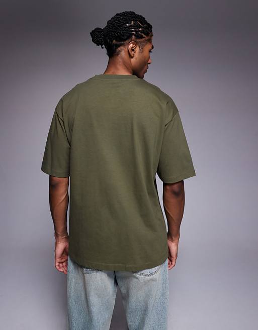 ASOS DESIGN Relaxed T-shirt With Souvenir Print In Green