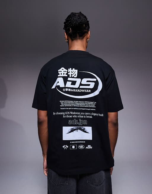 ASOS DESIGN relaxed t-shirt with street graphic in black