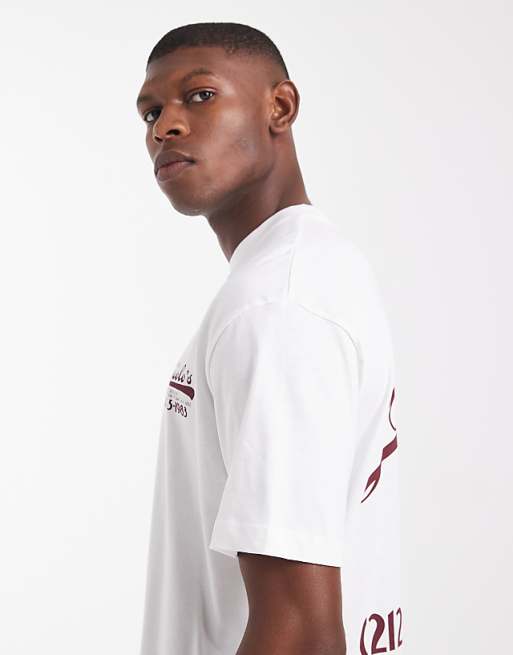 ASOS DESIGN Relaxed T-shirt With Text Graphic In White