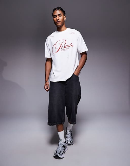ASOS DESIGN Relaxed T-shirt With Text Graphic In White