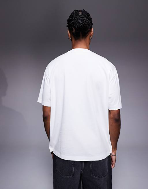 ASOS DESIGN Relaxed T-shirt With Text Graphic In White