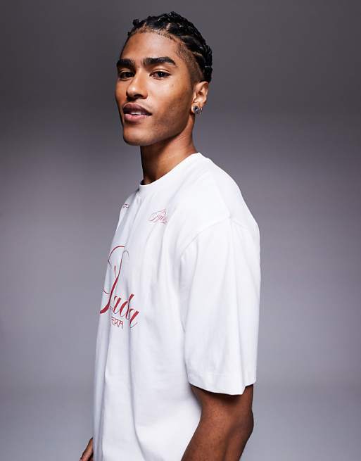 ASOS DESIGN Relaxed T-shirt With Text Graphic In White