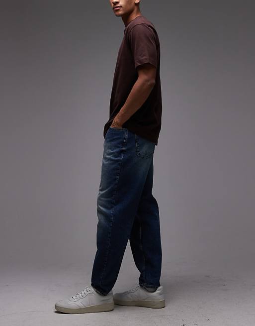 ASOS DESIGN Relaxed Tapered Jeans In Indigo
