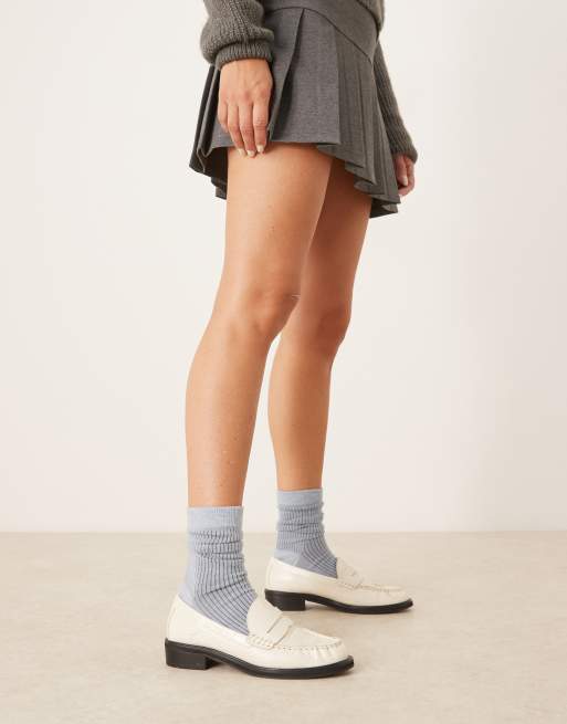 ASOS DESIGN Ribbed Socks In Light Blue Marl