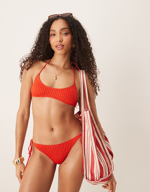 ASOS DESIGN Riddy Bikini In Red