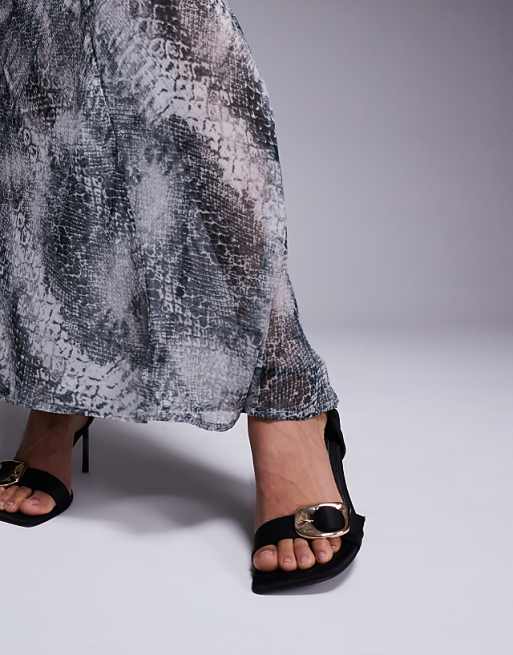 ASOS DESIGN Sheer Maxi Skirt In Snake Print