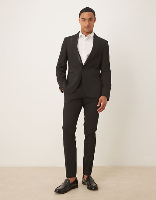ASOS DESIGN skinny black tuxedo