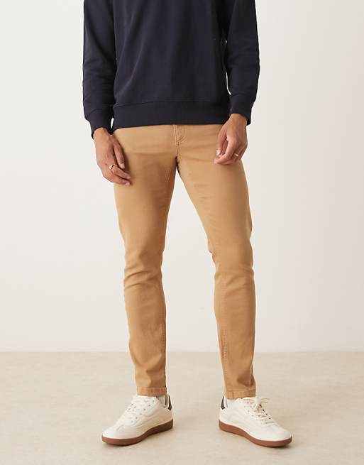 ASOS DESIGN skinny chinos in beige
