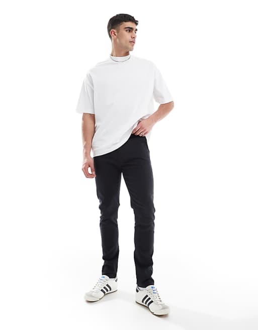 ASOS DESIGN skinny chinos in black