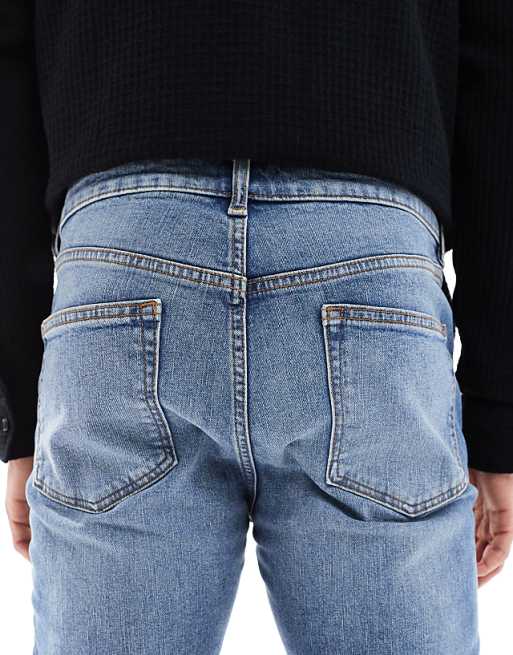 ASOS DESIGN Skinny Jeans In Mid Wash Blue