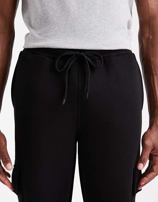 ASOS DESIGN Skinny Jogger With Cargo Pockets In Black