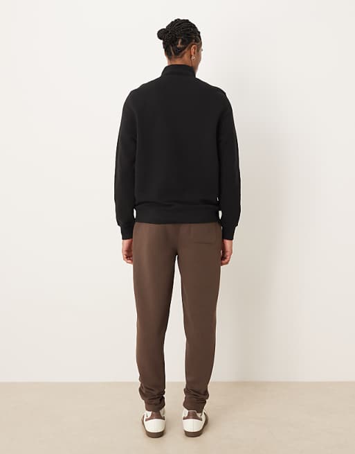 ASOS DESIGN Skinny Jogger With Pintucks In Brown